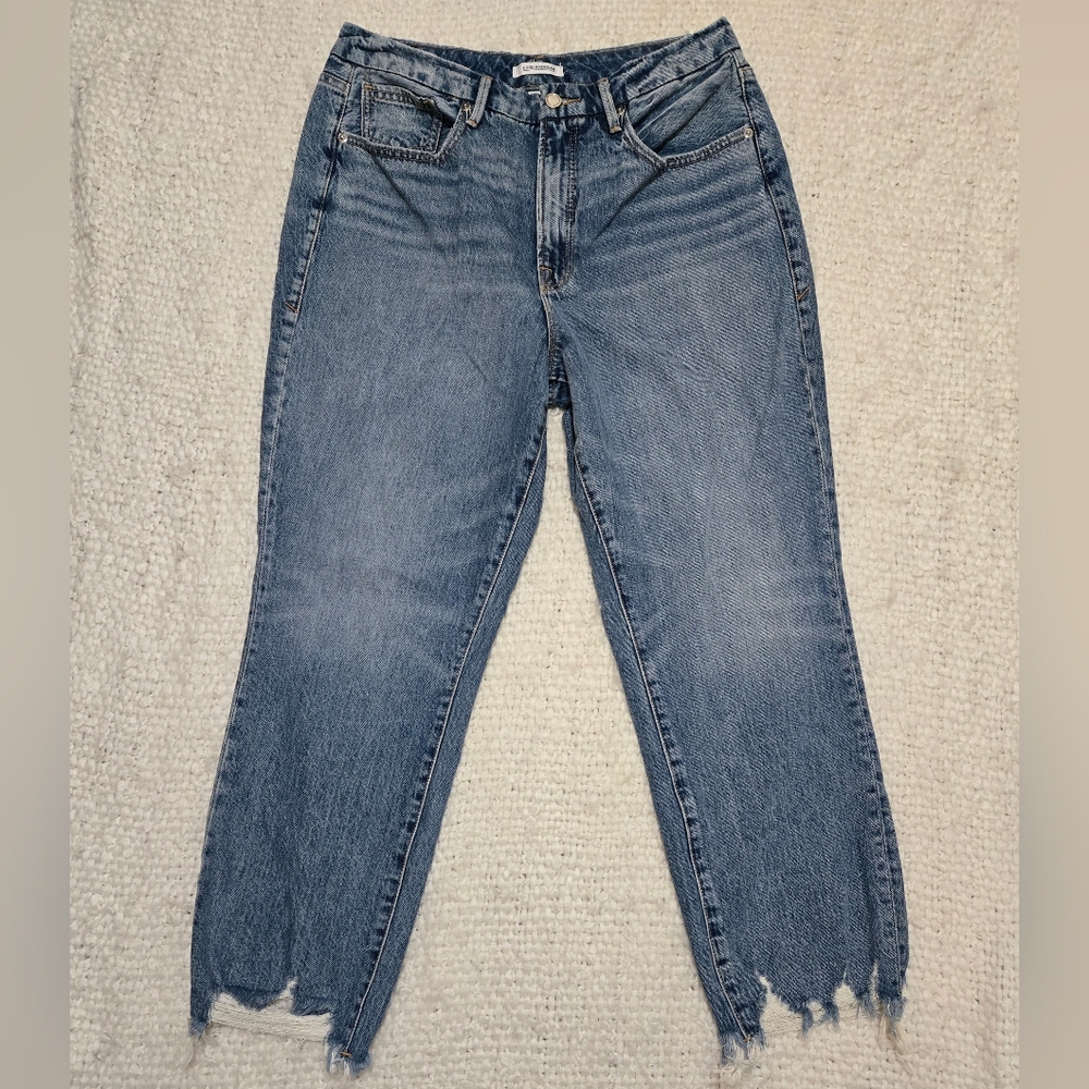Good American Good Vintage High Rise Jeans Size 14/32 Chewed Hem